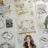 Pet Tape - Lana - 70 mm - Sage and Mustard - 4 - Lana's Scrap Shop - Tidformera