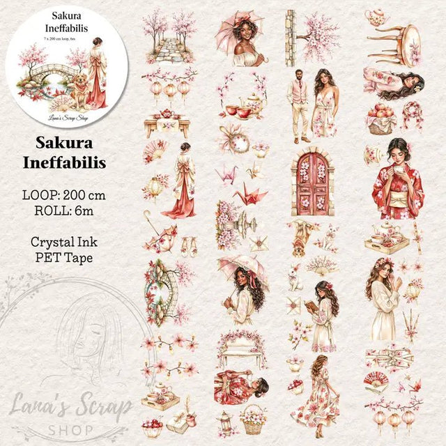 Pet Tape - Lana - 70 mm - Sakura Ineffabilis - 1 - Lana's Scrap Shop - Tidformera