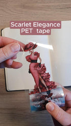 Pet Tape - Lana - 70 mm - Scarlet Elegance - 1 - Lana's Scrap Shop - Tidformera