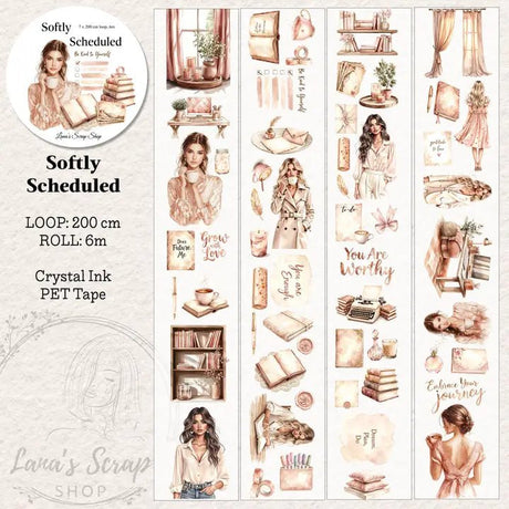 Pet Tape - Lana - 70 mm - Softly Scheduled - 1 - Lana's Scrap Shop - Tidformera