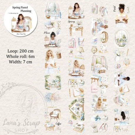 Pet Tape - Lana - 70 mm - Spring Pastel Planning - 1 - Lana's Scrap Shop - Tidformera