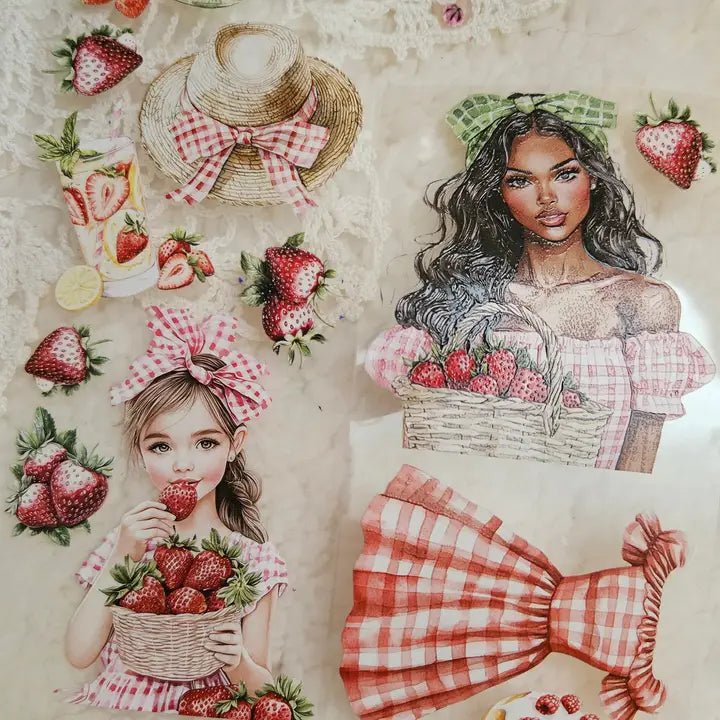 Pet Tape - Lana - 70 mm - Taste of Strawberries - 5 - Lana's Scrap Shop - Tidformera