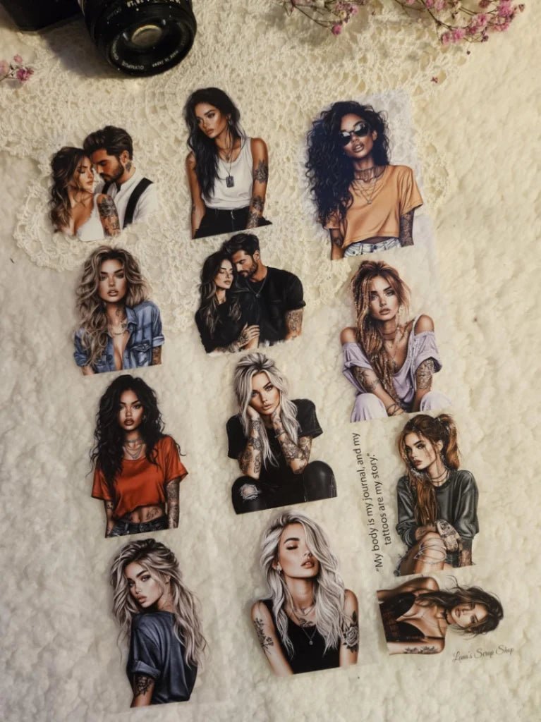 Pet Tape - Lana - 70 mm - Tattoo Girls - 4 - Lana's Scrap Shop - Tidformera