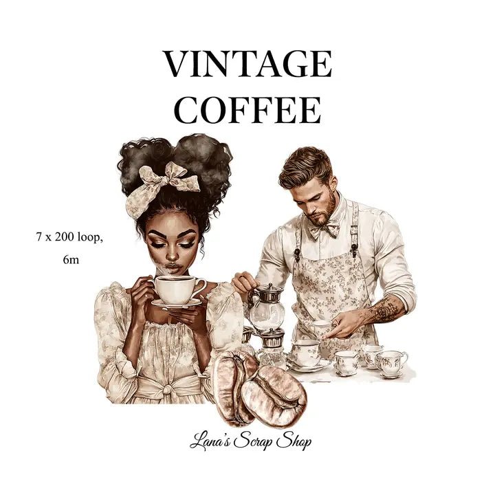 Pet Tape - Lana - 70 mm - Vintage Coffee - 3 - Lana's Scrap Shop - Tidformera