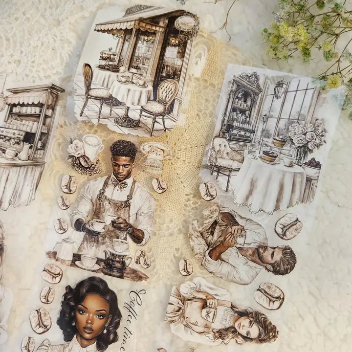 Pet Tape - Lana - 70 mm - Vintage Coffee - 5 - Lana's Scrap Shop - Tidformera