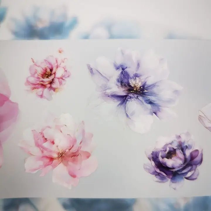 Pet Tape - MIC - Big Blooms Glossy & Embossed 60 mm - 4 - MIC & MIM Premium Paper Shop - Tidformera