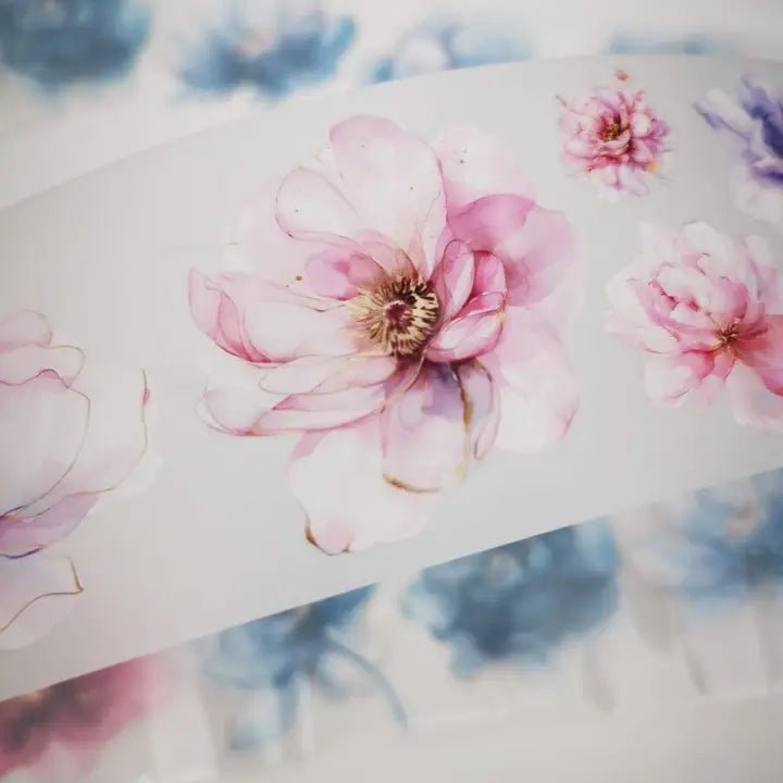 Pet Tape - MIC - Big Blooms Glossy & Embossed 60 mm - 3 - MIC & MIM Premium Paper Shop - Tidformera