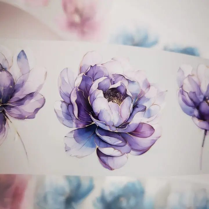 Pet Tape - MIC - Big Blooms Glossy & Embossed 60 mm - 5 - MIC & MIM Premium Paper Shop - Tidformera