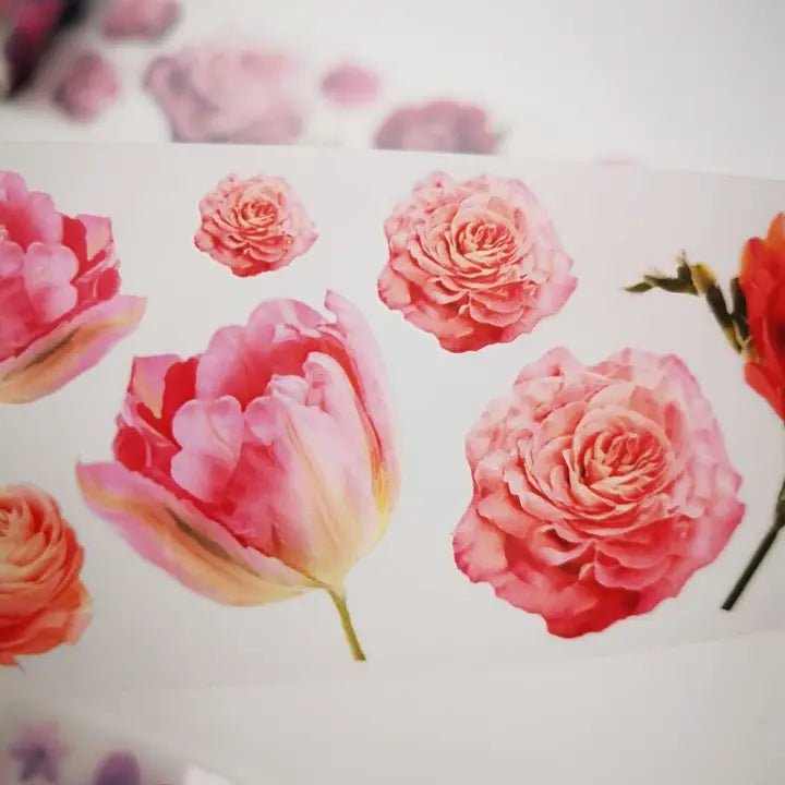 Pet Tape - MIC - Bright Blooms Glossy & Embossed 60 mm - 6 - MIC & MIM Premium Paper Shop - Tidformera