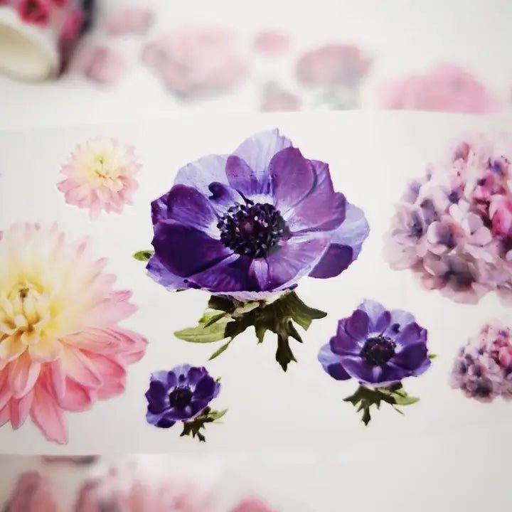 Pet Tape - MIC - Bright Blooms Glossy & Embossed 60 mm - 4 - MIC & MIM Premium Paper Shop - Tidformera