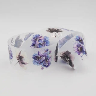 Pet Tape - MIC - Dark Blooms Foiled & Embossed 60 mm - 1 - MIC & MIM Premium Paper Shop - Tidformera
