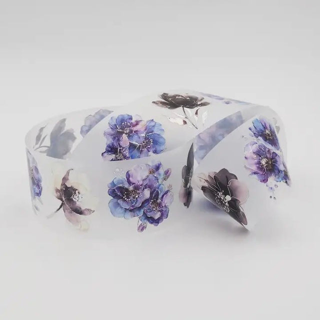 Pet Tape - MIC - Dark Blooms Foiled & Embossed 60 mm - 1 - MIC & MIM Premium Paper Shop - Tidformera
