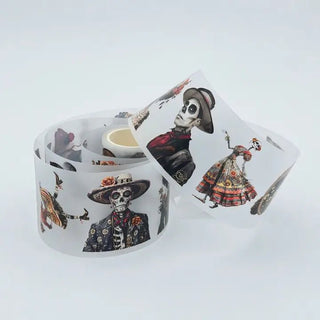 Pet Tape - MIC - Day of the Dead Glossy & Embossed 60 mm - 1 - MIC & MIM Premium Paper Shop - Tidformera