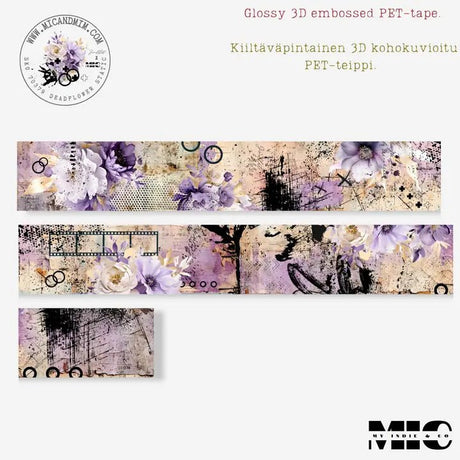 Pet Tape - MIC - Deadflower Static Glossy & Embossed 70 mm - 5 - MIC & MIM Premium Paper Shop - Tidformera