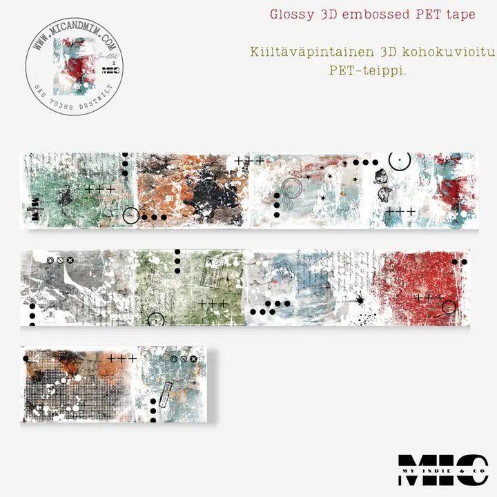 Pet Tape - MIC - Dustwilt Glossy & Embossed 70 mm - 5 - MIC & MIM Premium Paper Shop - Tidformera