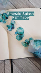 Pet Tape - MIC - Emerald Splash Foiled & Embossed 60 mm - 1 - MIC & MIM Premium Paper Shop - Tidformera