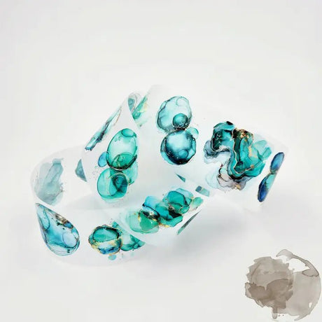 Pet Tape - MIC - Emerald Splash Foiled & Embossed 60 mm - 1 - MIC & MIM Premium Paper Shop - Tidformera