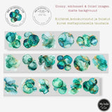 Pet Tape - MIC - Emerald Splash Foiled & Embossed 60 mm - 2 - MIC & MIM Premium Paper Shop - Tidformera