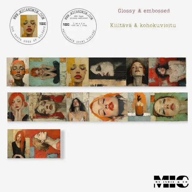 Pet Tape - MIC - Hues of Silence Glossy & Embossed 70 mm - 4 - MIC & MIM Premium Paper Shop - Tidformera