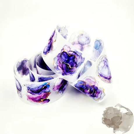 Pet Tape - MIC - Purple Splash Foiled & Embossed 60 mm - 1 - MIC & MIM Premium Paper Shop - Tidformera