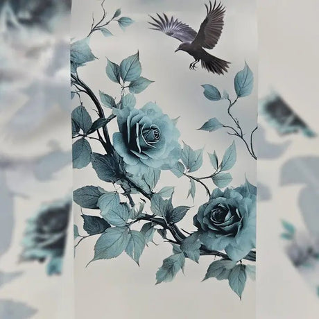 Pet Tape - MIC - Raven Bloom Glossy & Embossed 70 mm - 3 - MIC & MIM Premium Paper Shop - Tidformera