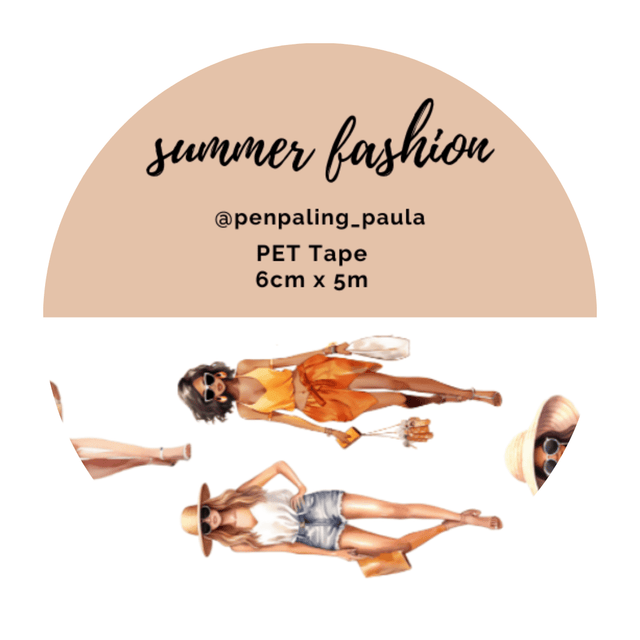 Pet Tape - Penpaling Paula - Summer fashion 60 mm - 1 - Penpaling Paula - Tidformera
