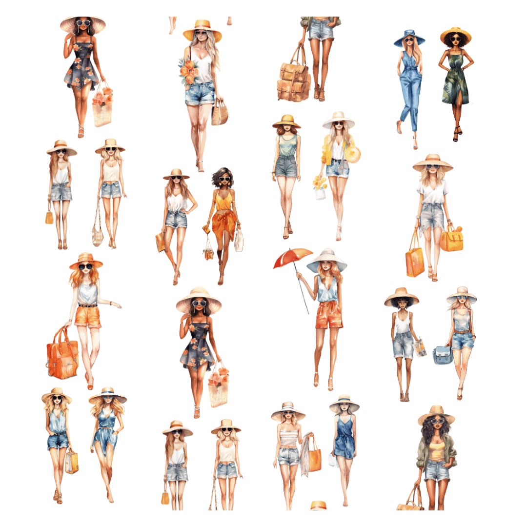Pet Tape - Penpaling Paula - Summer fashion 60 mm - 2 - Penpaling Paula - Tidformera