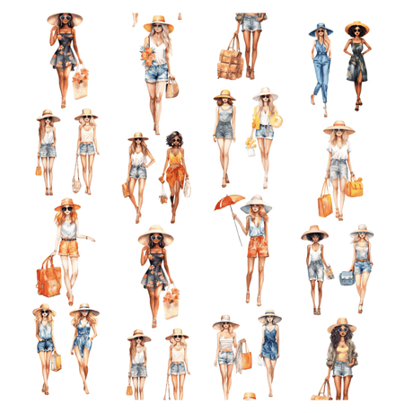 Pet Tape - Penpaling Paula - Summer fashion 60 mm - 2 - Penpaling Paula - Tidformera