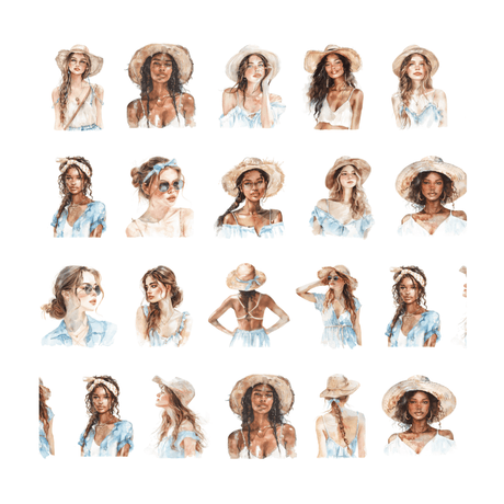 Pet Tape - Penpaling Paula - Summer girls 60 mm - 2 - Penpaling Paula - Tidformera