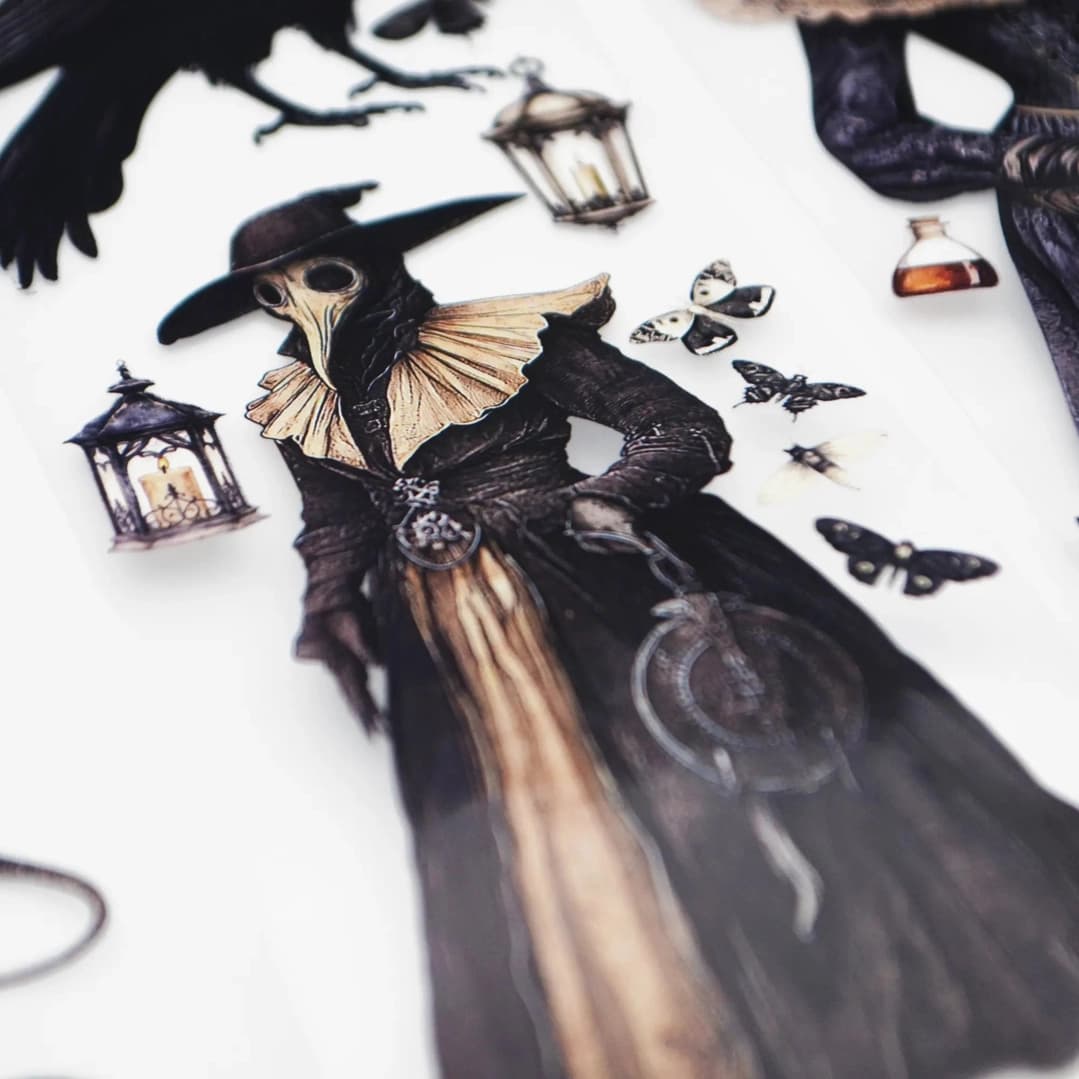 Pet tape Plague Doctor - 60 mm - 5 - Scrapbook Resource Co - Tidformera