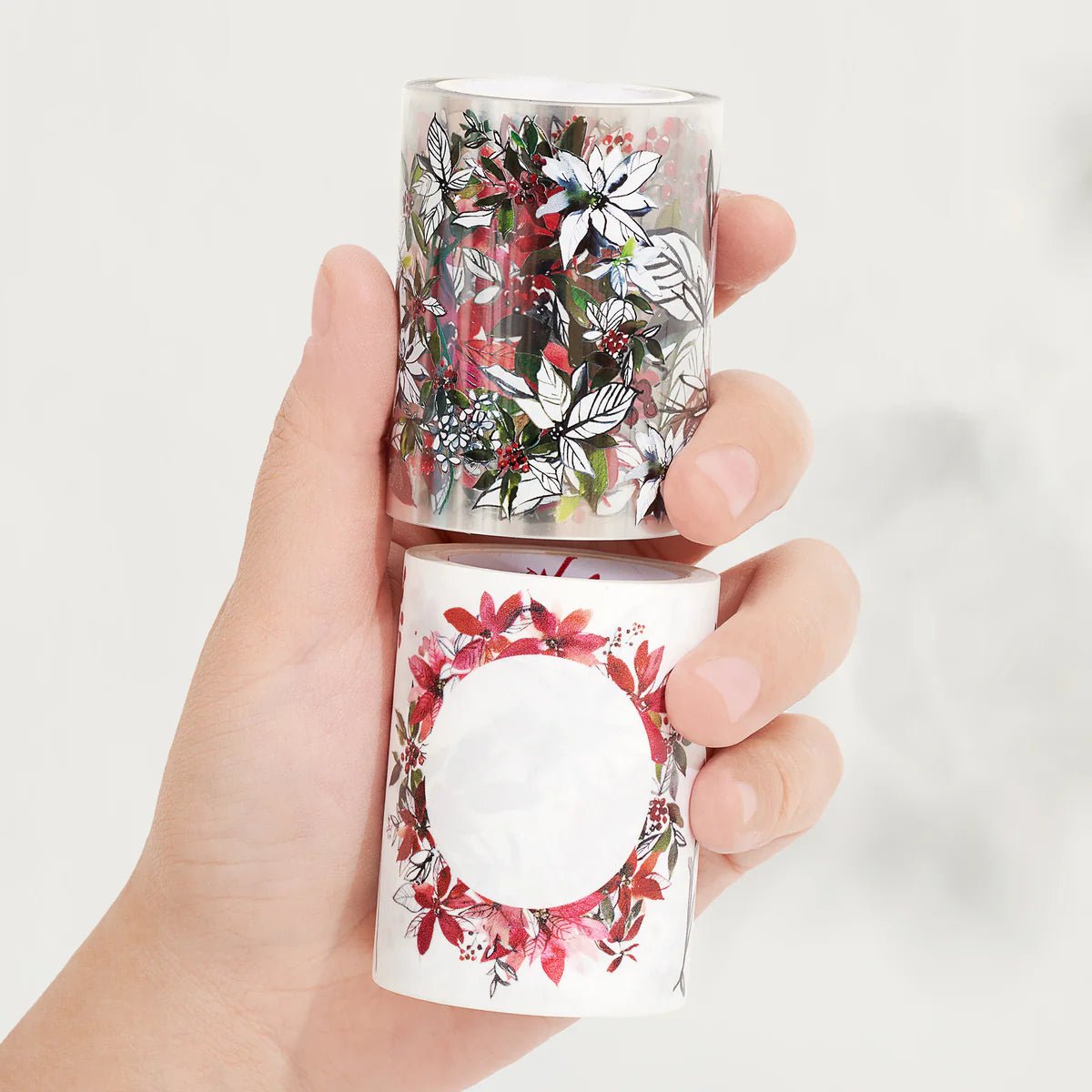 Pet tape Poinsettia Wide - 60 mm - 9 - Washi Tape Shop - Tidformera