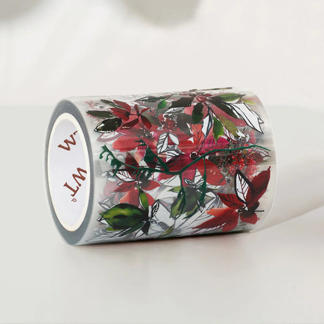 Pet tape Poinsettia Wide - 60 mm - Washi Tape Shop - Tidformera