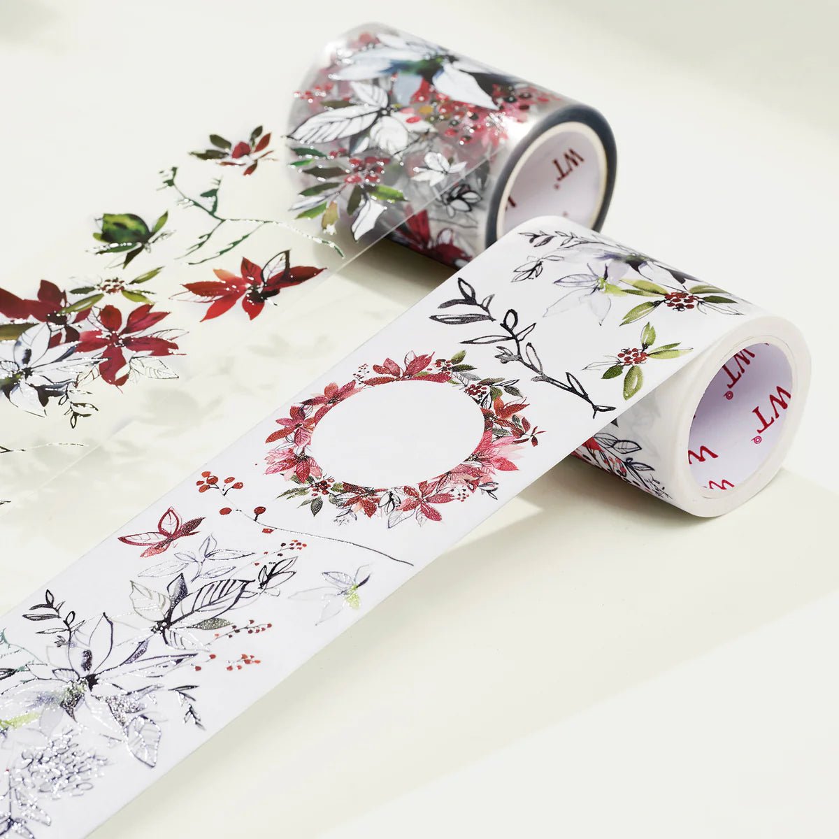 Pet tape Poinsettia Wide - 60 mm - Washi Tape Shop - Tidformera