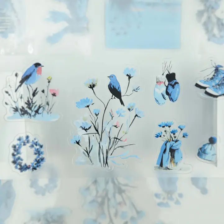 Pet Tape Pre - cut - MIC - Blue Winter 70 mm - 6 - MIC & MIM Premium Paper Shop - Tidformera