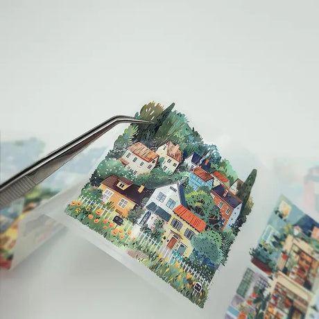Pet Tape Pre - cut - MIC - Brick & Bloom 3D Glossy 70 mm - 4 - MIC & MIM Premium Paper Shop - Tidformera