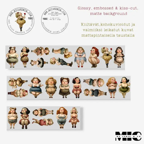 Pet Tape Pre - cut - MIC - Embrace Your Shape 3D Glossy 70 mm - 8 - MIC & MIM Premium Paper Shop - Tidformera
