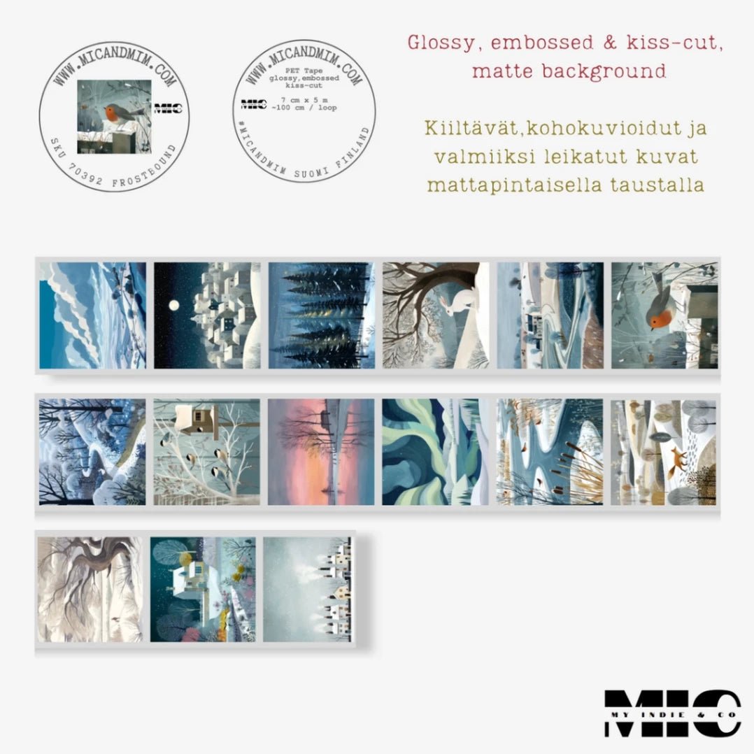 Pet Tape Pre - cut - MIC - Frostbound 70 mm - 8 - MIC & MIM Premium Paper Shop - Tidformera