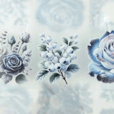 Pet Tape Pre - cut - MIC - Frosty Florals 70 mm - 6 - MIC & MIM Premium Paper Shop - Tidformera