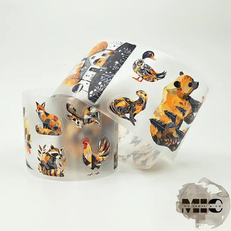Pet Tape Pre - cut - MIC - Golden Grove 3D Silver Foiled 70 mm - 1 - MIC & MIM Premium Paper Shop - Tidformera