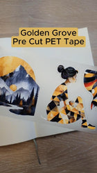 Pet Tape Pre - cut - MIC - Golden Grove 3D Silver Foiled 70 mm - 1 - MIC & MIM Premium Paper Shop - Tidformera