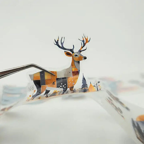 Pet Tape Pre - cut - MIC - Golden Grove 3D Silver Foiled 70 mm - 2 - MIC & MIM Premium Paper Shop - Tidformera