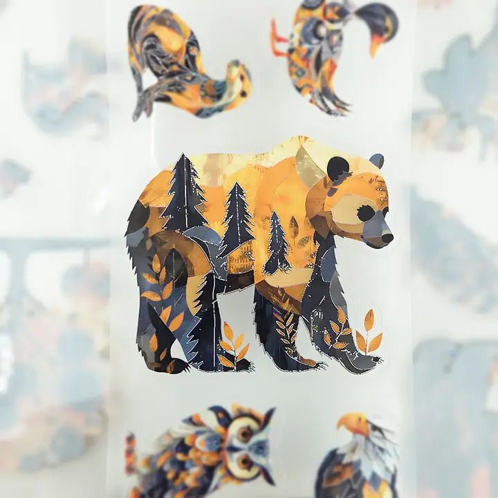 Pet Tape Pre - cut - MIC - Golden Grove 3D Silver Foiled 70 mm - 5 - MIC & MIM Premium Paper Shop - Tidformera