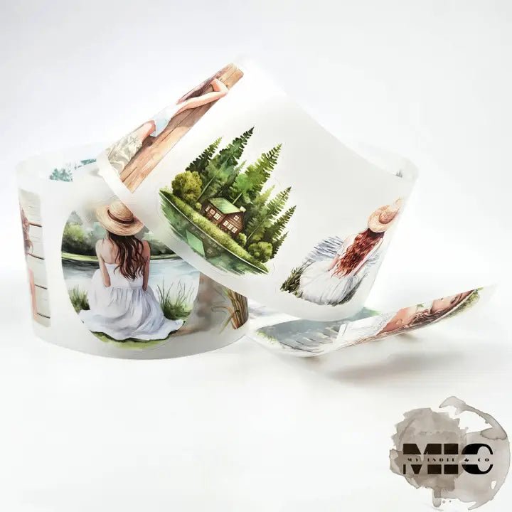 Pet Tape Pre - cut - MIC - Lakeside Days 3D Glossy 70 mm - 1 - MIC & MIM Premium Paper Shop - Tidformera