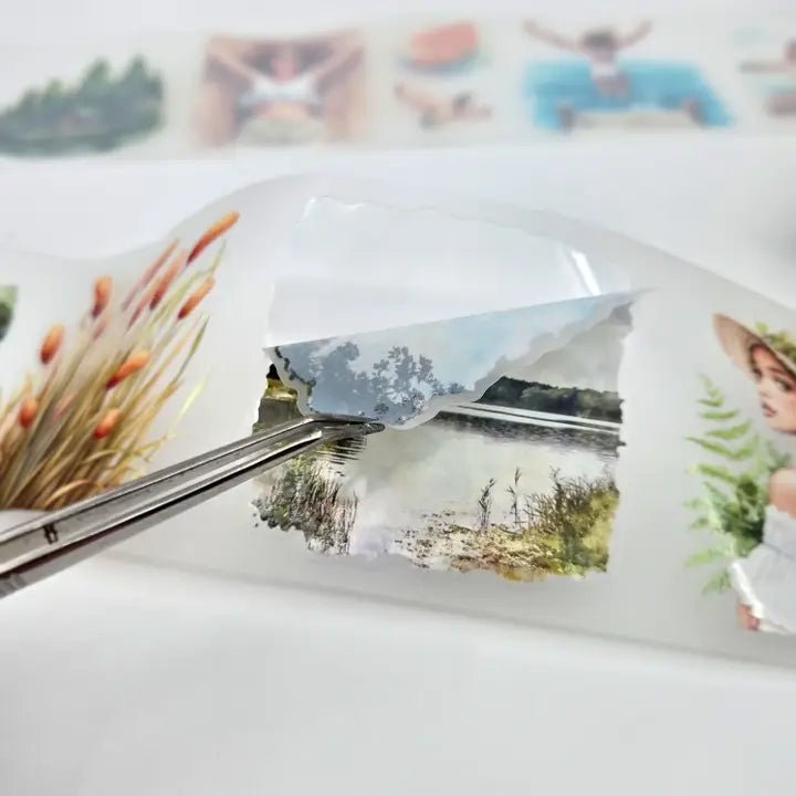 Pet Tape Pre - cut - MIC - Lakeside Days 3D Glossy 70 mm - 2 - MIC & MIM Premium Paper Shop - Tidformera