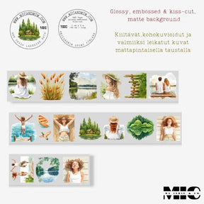 Pet Tape Pre - cut - MIC - Lakeside Days 3D Glossy 70 mm - 8 - MIC & MIM Premium Paper Shop - Tidformera