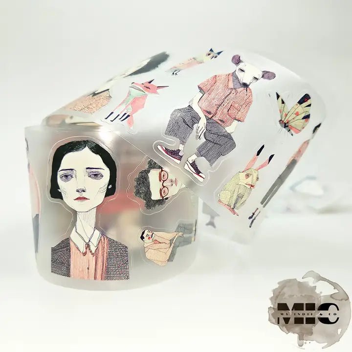 Pet Tape Pre - cut - MIC - Oddfolk Lane 3D Glossy 70 mm - 1 - MIC & MIM Premium Paper Shop - Tidformera