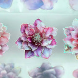 Pet Tape Pre - cut - MIC - Purple & Pink Flowers 3D Foiled 70 mm - 4 - MIC & MIM Premium Paper Shop - Tidformera