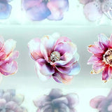 Pet Tape Pre - cut - MIC - Purple & Pink Flowers 3D Foiled 70 mm - 6 - MIC & MIM Premium Paper Shop - Tidformera