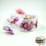 Pet Tape Pre - cut - MIC - Purple & Pink Flowers 3D Foiled 70 mm - 1 - MIC & MIM Premium Paper Shop - Tidformera