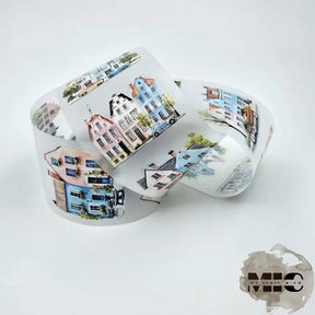 Pet Tape Pre - cut - MIC - Townhouse 3D Glossy 70 mm - 1 - MIC & MIM Premium Paper Shop - Tidformera